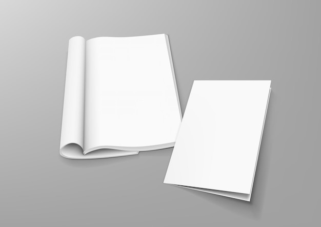 Vector clean blank catalog or magazines book mock up