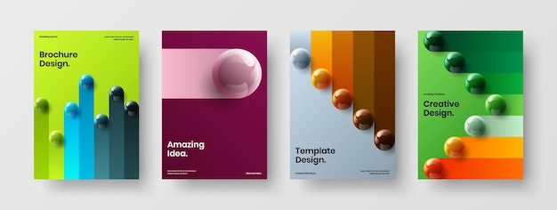 Clean booklet a4 design vector illustration bundle