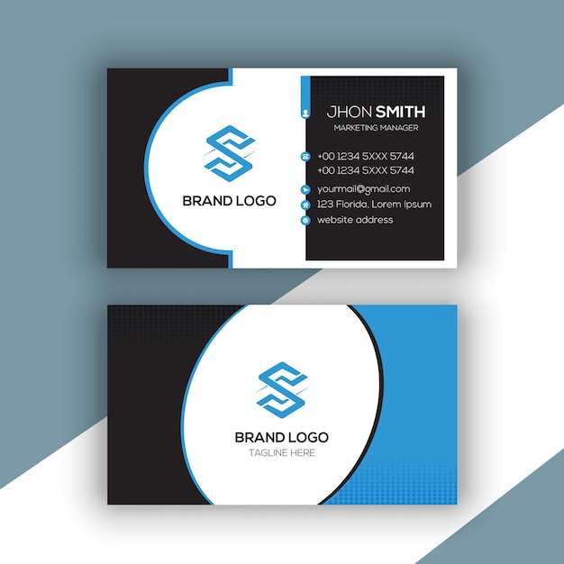Шаблон дизайна визитной карточки Clean Branding