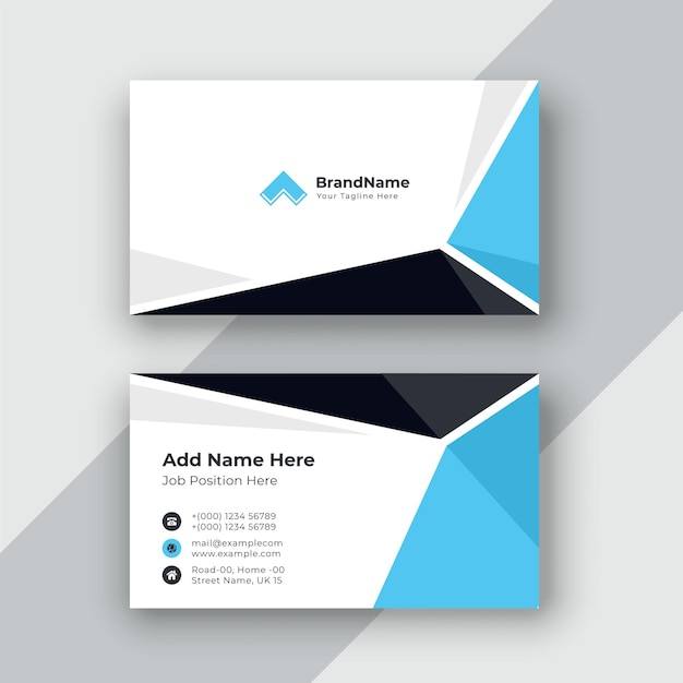 Clean business card design template