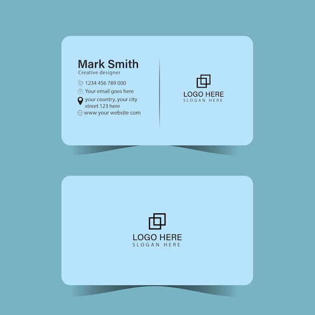 Clean business card design