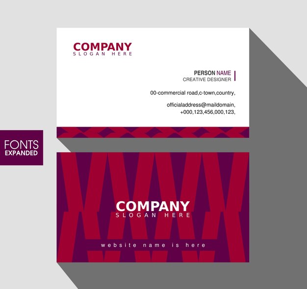 Vector clean business card template vector or modern visiting card template design for corporate company