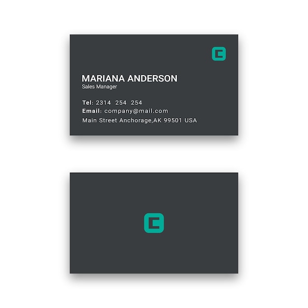 Vector clean business card