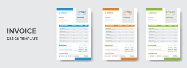 Vector clean business invoice design template