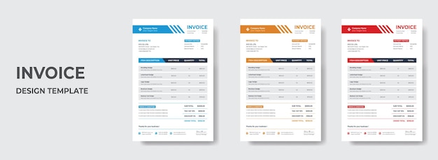 Vector clean business invoice design template