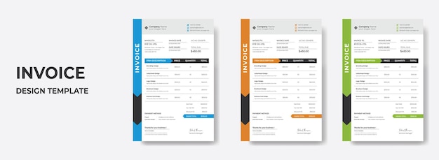 Vector clean business invoice design template