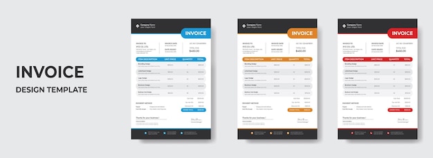 Clean Business Invoice Design Template