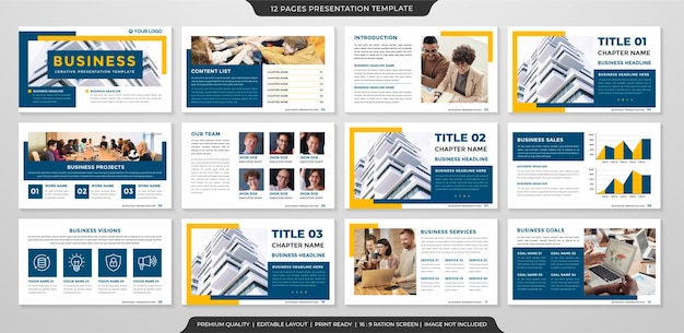 Vector clean business presentation template design