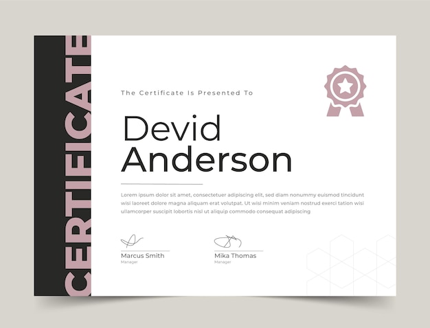 clean certificate of appreciation template cool geometric design certificate of achievement
