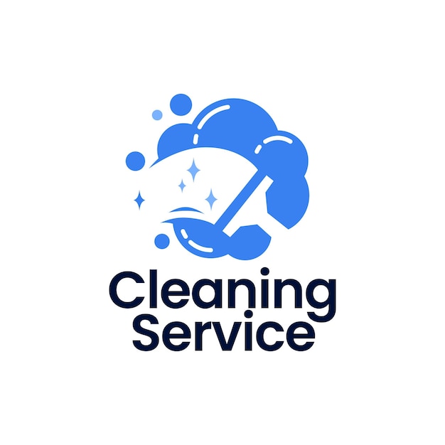 Vector clean cleaning service logo vector icon illustration