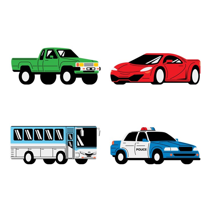 Vector クリーンカラー 現代の都市交通機関