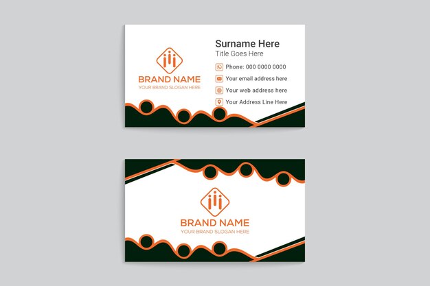 Clean corporate business card template