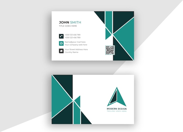 Clean corporate business card template