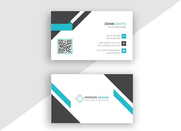 Clean corporate business card template