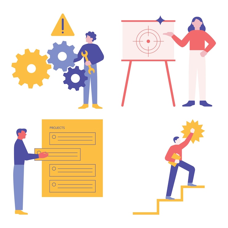 Vector clean corporate company business project management