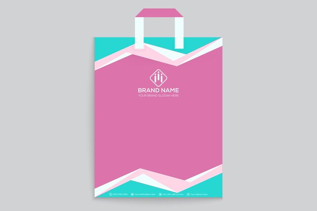 Premium Vector | Clean corporate shopping bag template