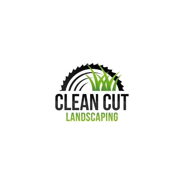 Clean cut lanscaping logo