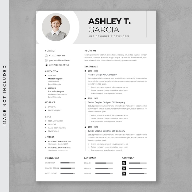 Clean cv resume