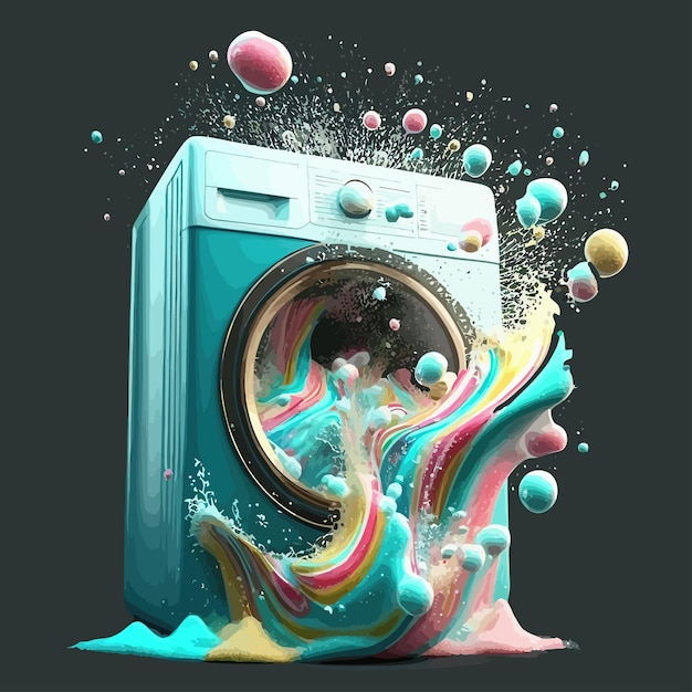 Clean detergent wave and soap swirl Isolated on background Vector illustration