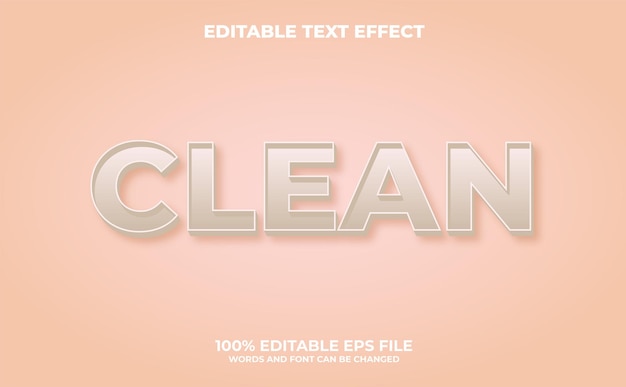 Clean editable text effect with modern and abstract style premium vector