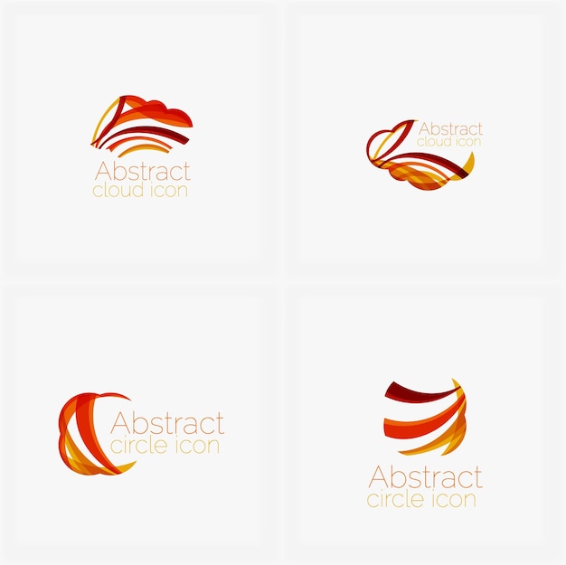 Clean elegant circle shaped abstract geometric logo Universal for any idea