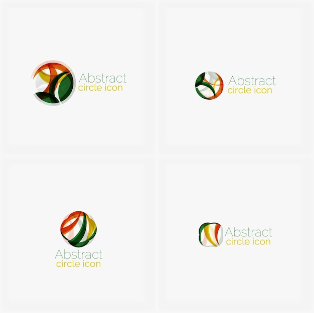 Clean elegant circle shaped abstract geometric logo Universal for any idea