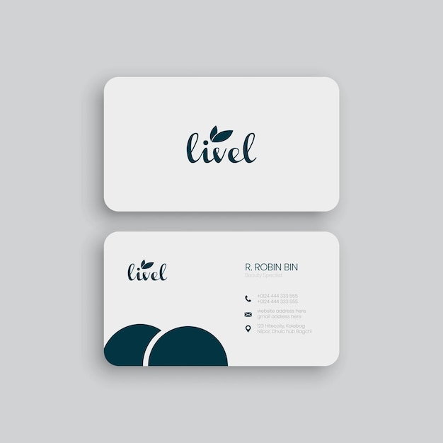 Clean and elegant corporate business card design