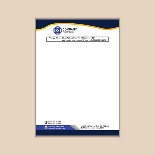 Clean and Elegant Corporate Letterhead Template