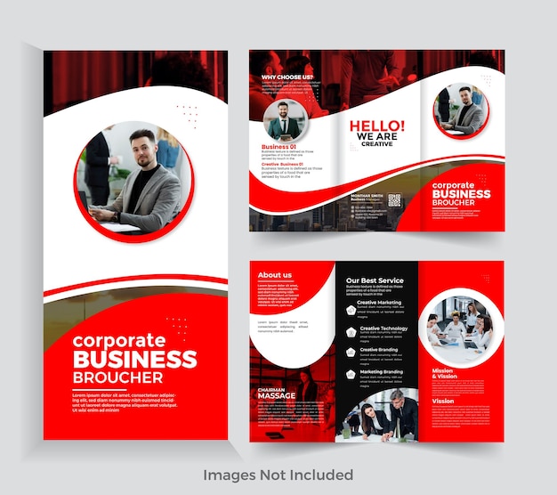 clean and elegant trifold business brochure template design