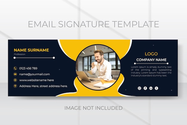 Clean email signature template