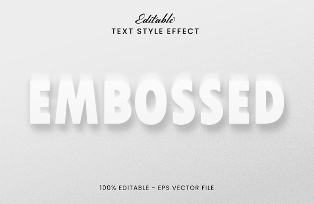 Clean emboss text effect premium vector