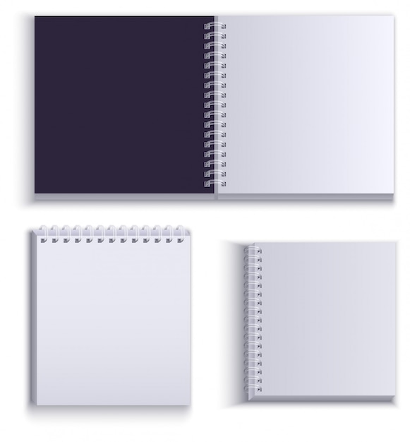 Vector clean empty paper notepad for notes