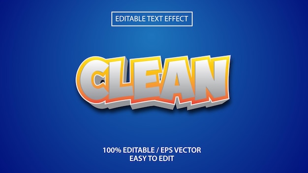 Clean eps premium text effects