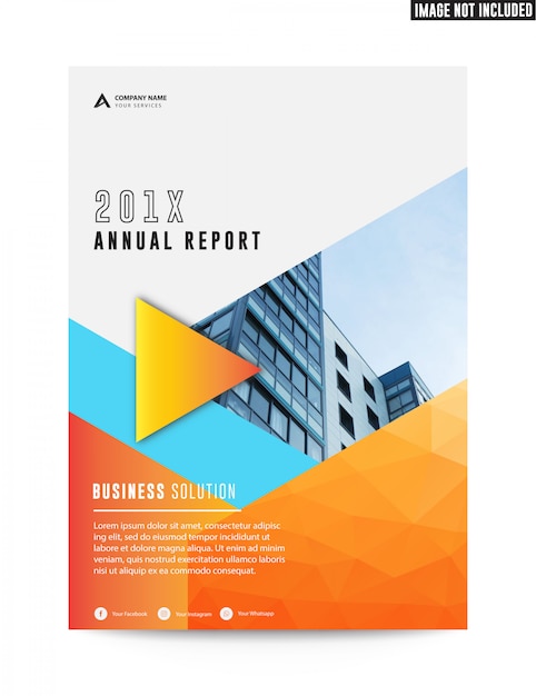 Clean Flat Corporate Business Brochure Flyer Annual Report 