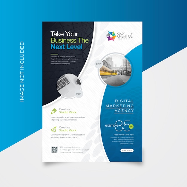 Vector clean flyer template