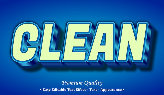 Clean  font style effect