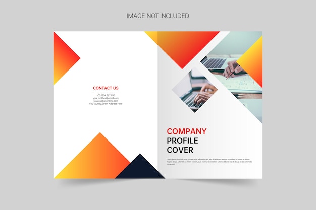 Clean geometric company creative brochure vector template