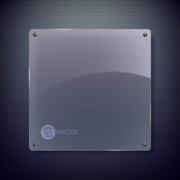 Vector clean glass frame, square shape