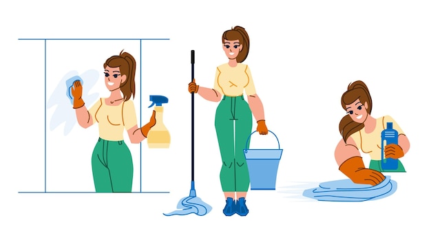 Clean house service vector