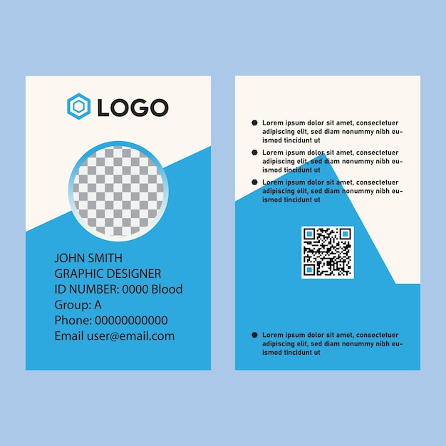 clean id card design template