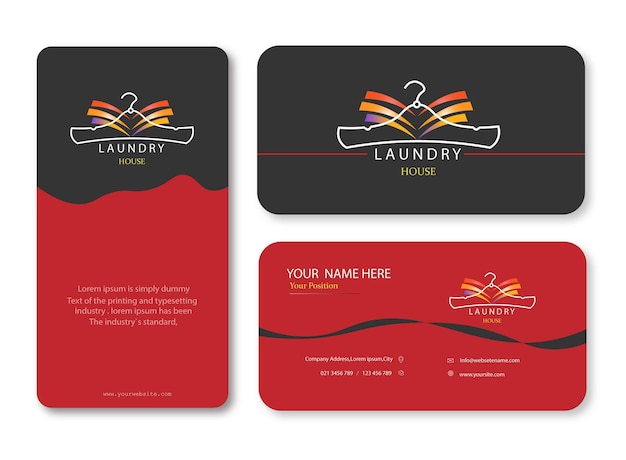 크리에이티브 하우스 조합이 포함된 Clean Laundry 로고 디자인 컨셉