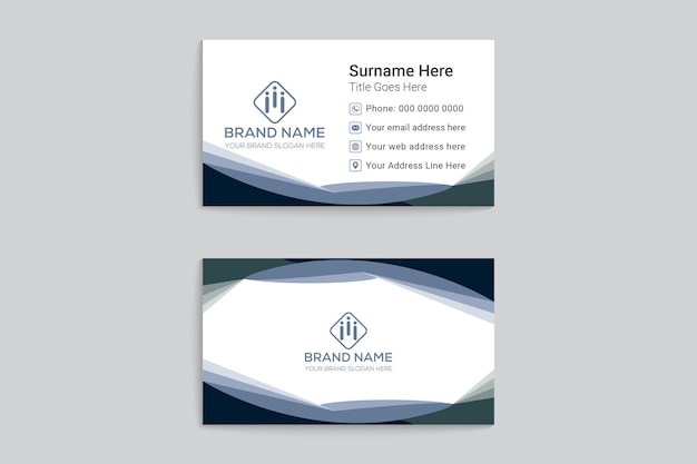 Clean minimal business card design