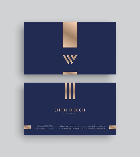 Vector clean minimal and elegant business card template