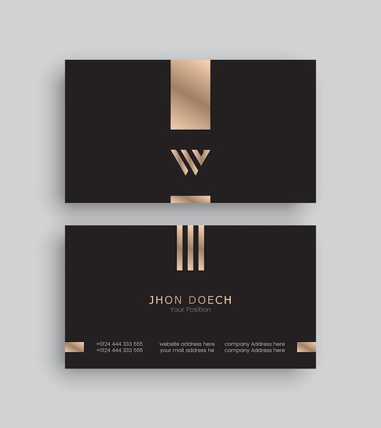 Clean minimal and elegant business card template