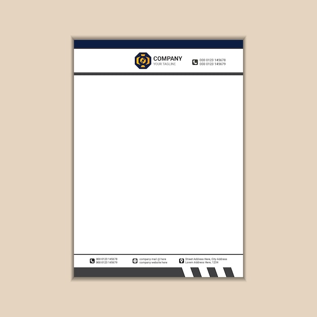 ブランドのクリーンでミニマリストなビジネス レターヘッド