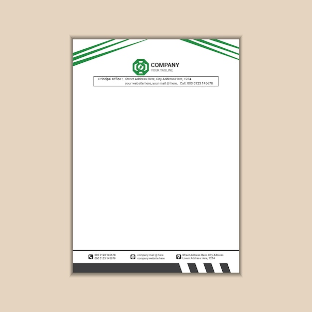 Clean and Minimalist Business Letterhead for Your Brand