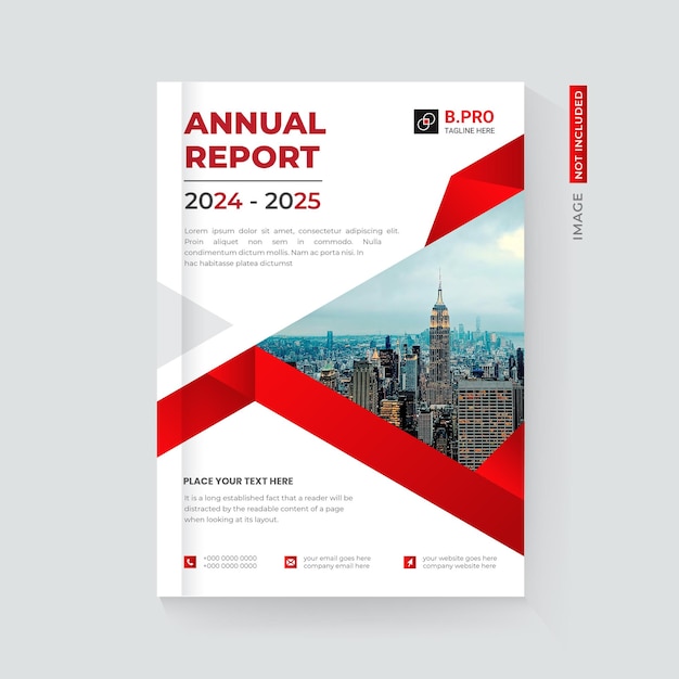 Clean minimalist gradient annual report business cover template