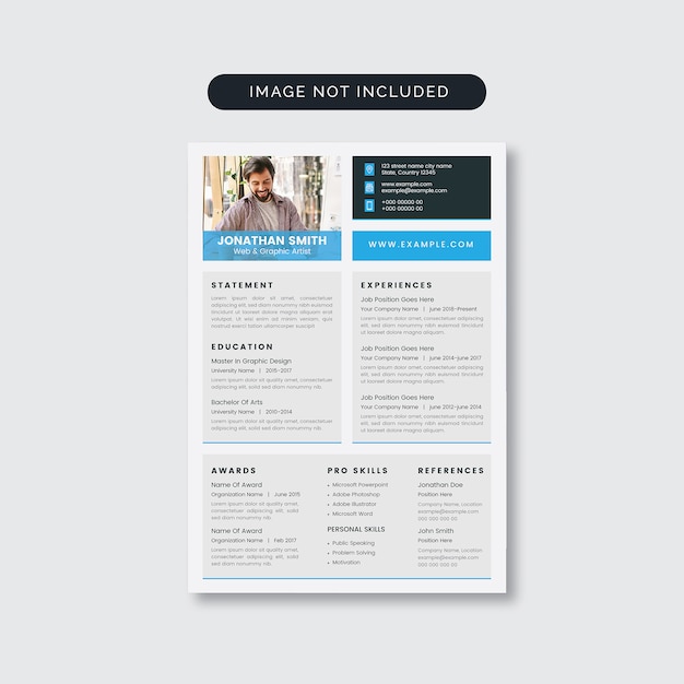 Clean minimalist resume