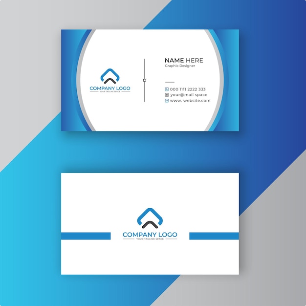 Clean and modern business card design template