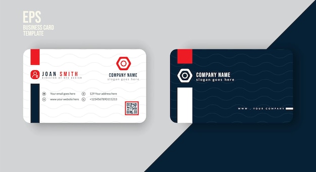 Clean modern business card design